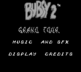 Bubsy II title screen for GameBoy